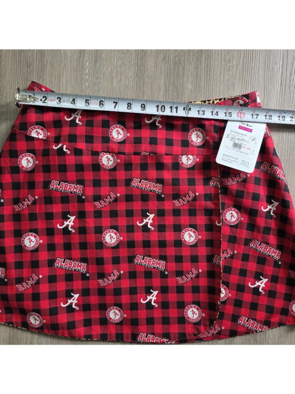 Alabama Crimson Tide Skirt Womens XL NCAA Plaid Game Day Fan Apparel - Picture 6 of 12